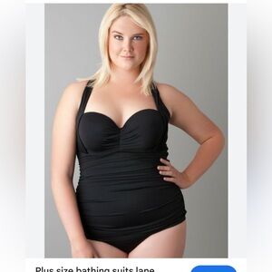 Lane Bryant bathing suit Swimsuit 18 push up underwire adjust straps slimming